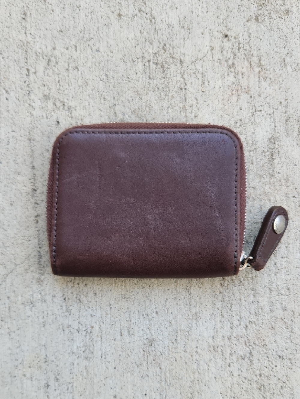 Vintage Coach Zip Around Wallet Brown Glove Tanned Leather Small Coin Purse - Picture 2 of 9